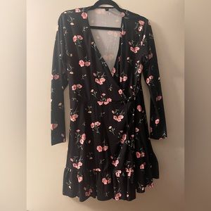 H&M floral wrap dress Size L